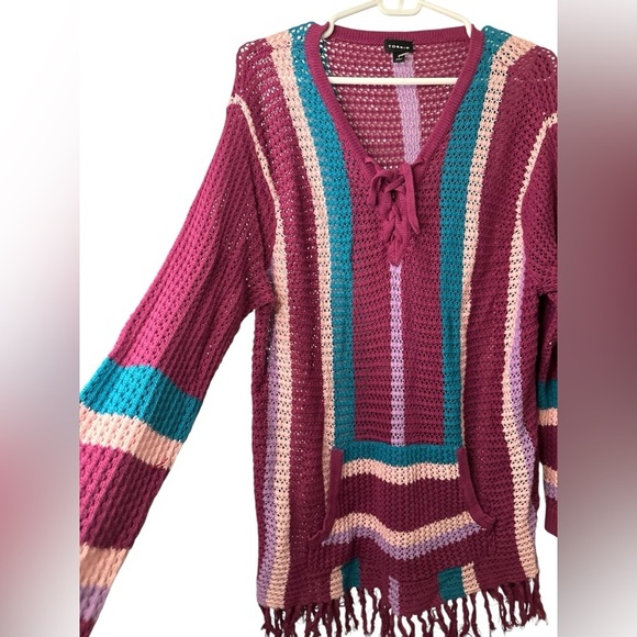 Torrid Open Stitch Purple Pullover Sweater XL - Picture 3 of 7